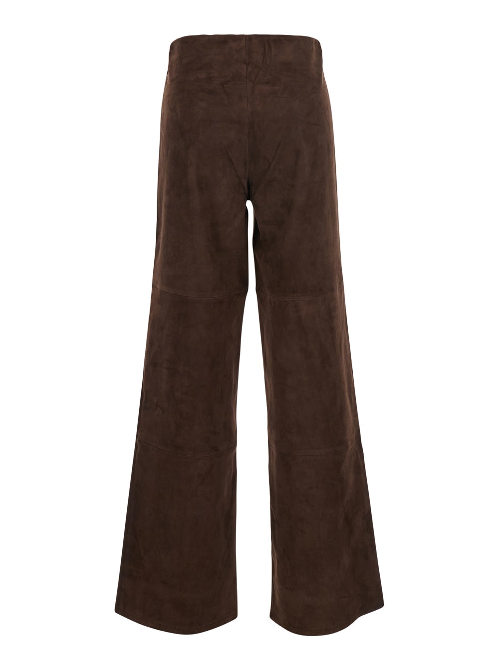 Shop Arma Karina Brown Wide Pants In Leather Woman