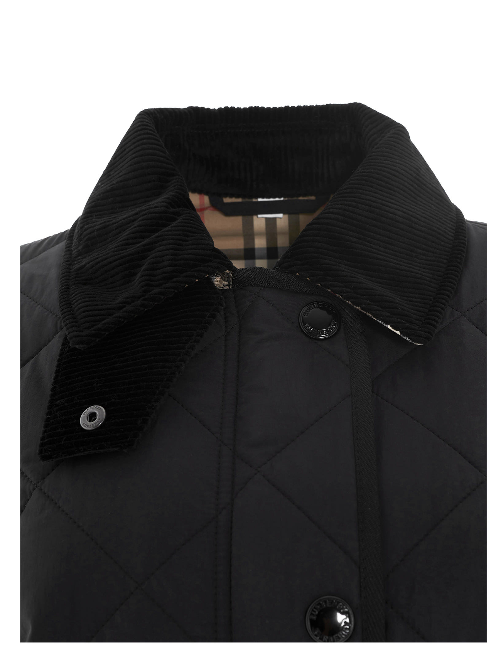 Shop Burberry Quilted Jacket Cotswold In Black