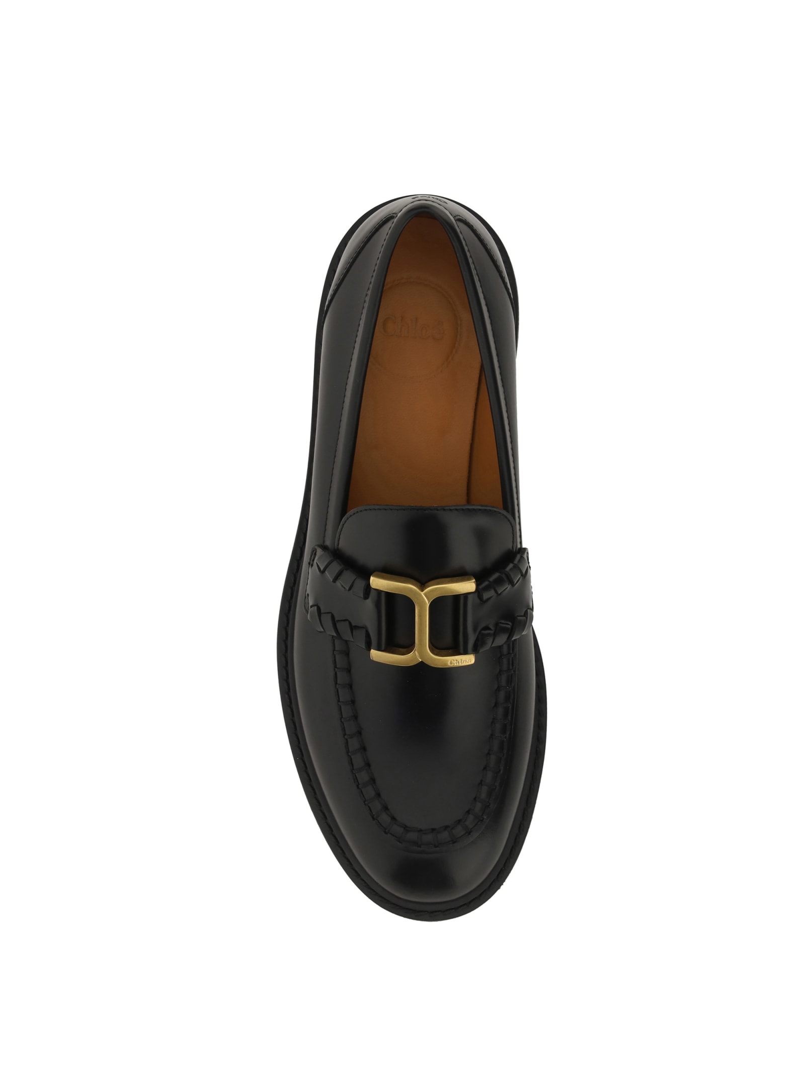 Shop Chloé Marcie Loafers In Black
