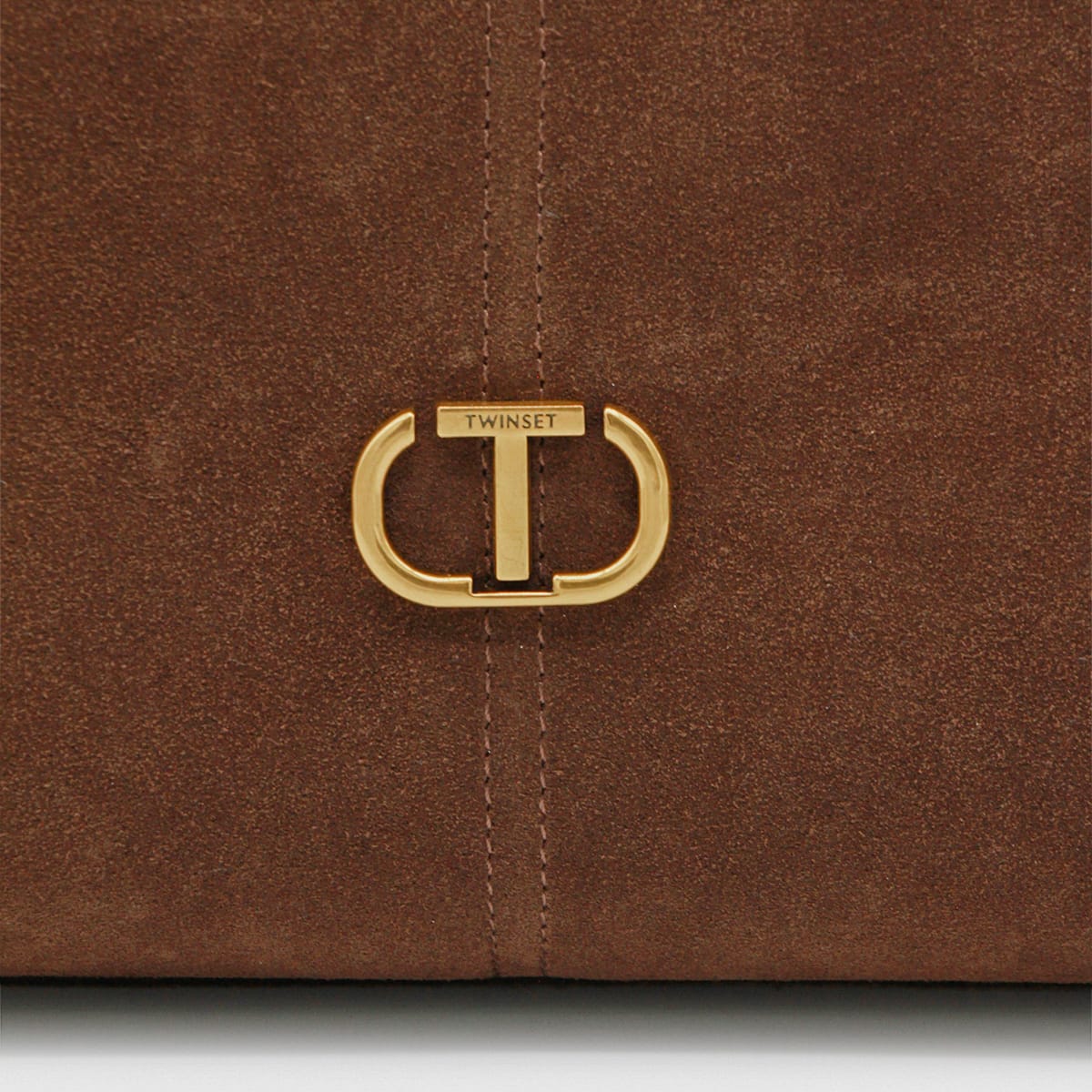 Twinset Knot-detail Logo Tote Bag In Brown