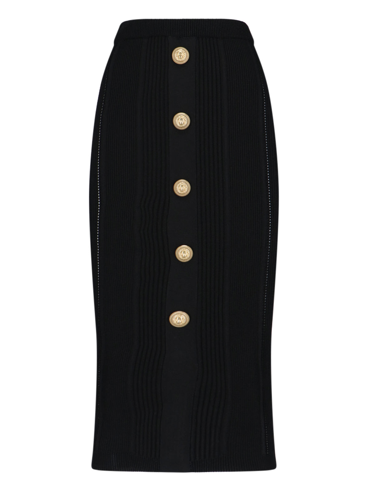 Balmain Midi Skirt In Black