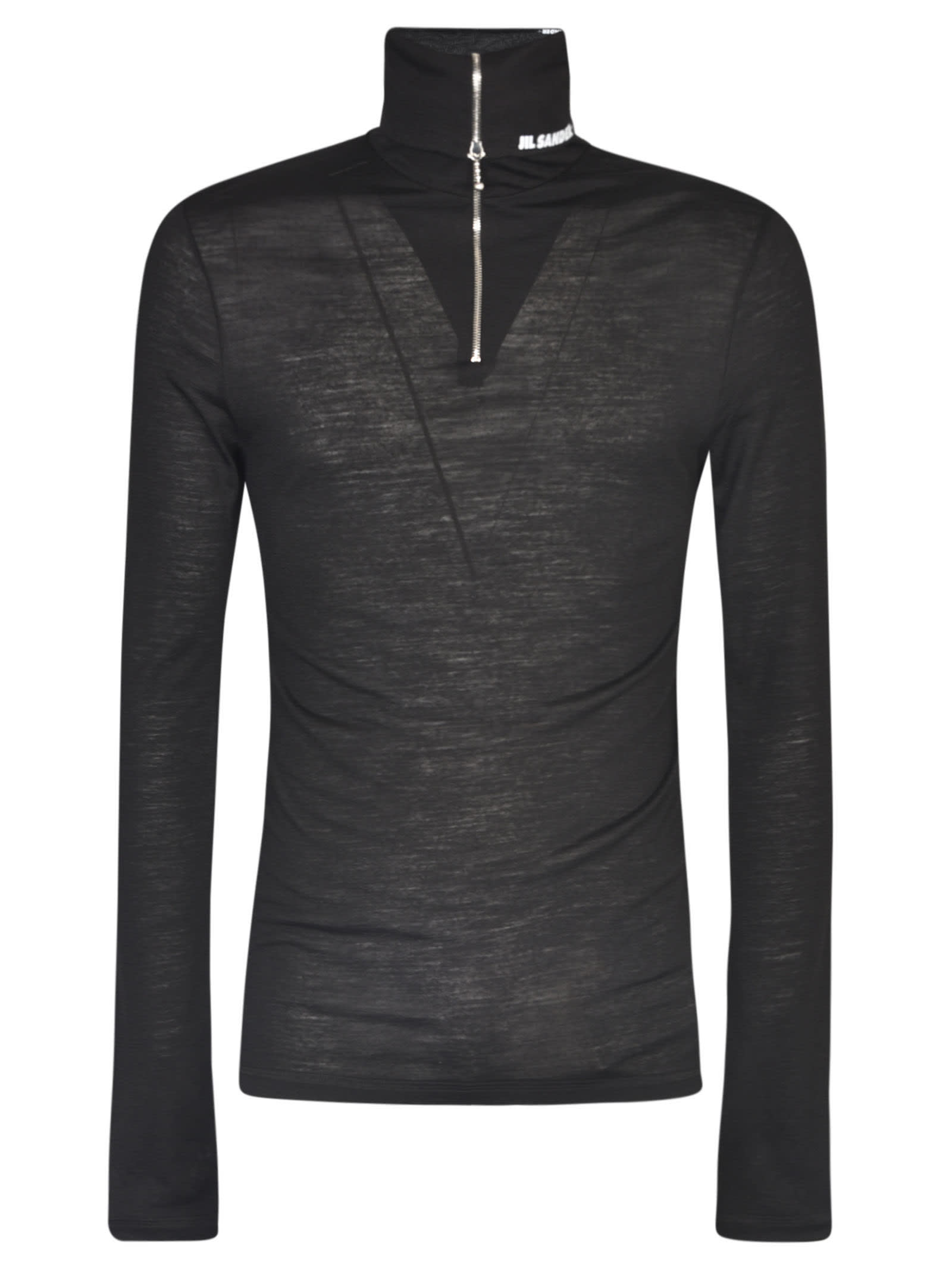 Shop Jil Sander Longsleeved Jersey In Black