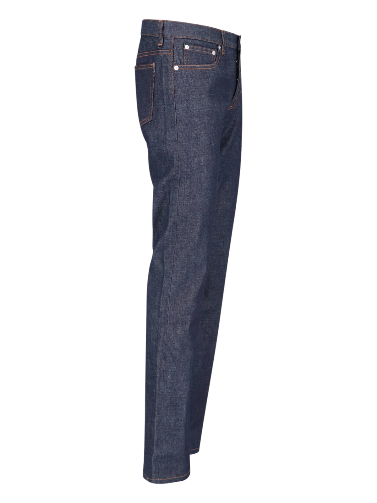 Apc Denim Midi Skirt In Blue