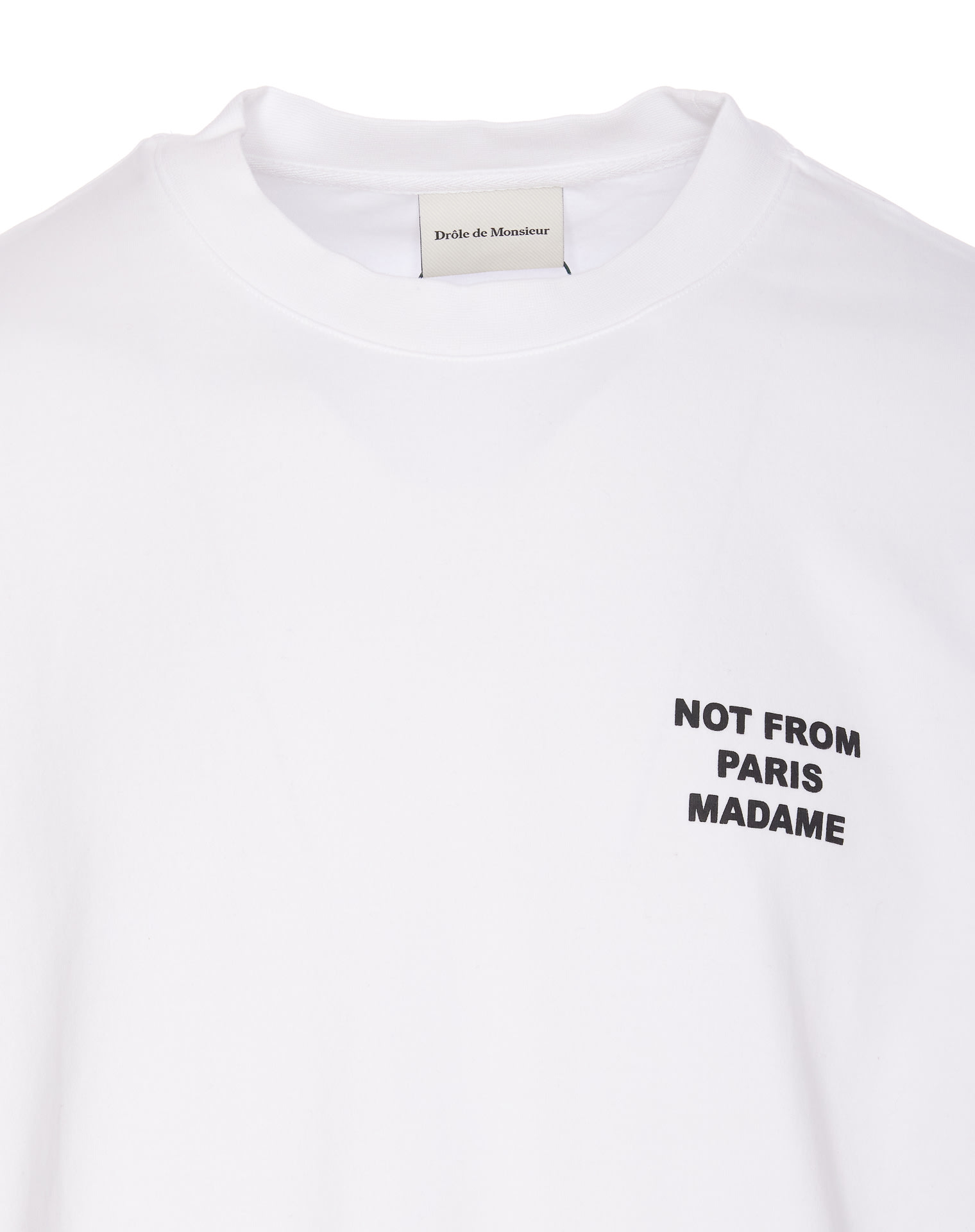 Shop Drôle De Monsieur Slogan T-shirt In White