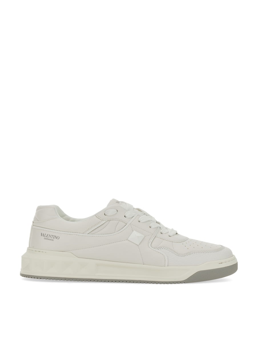 Shop Valentino Low-top One Stud Sneaker In White