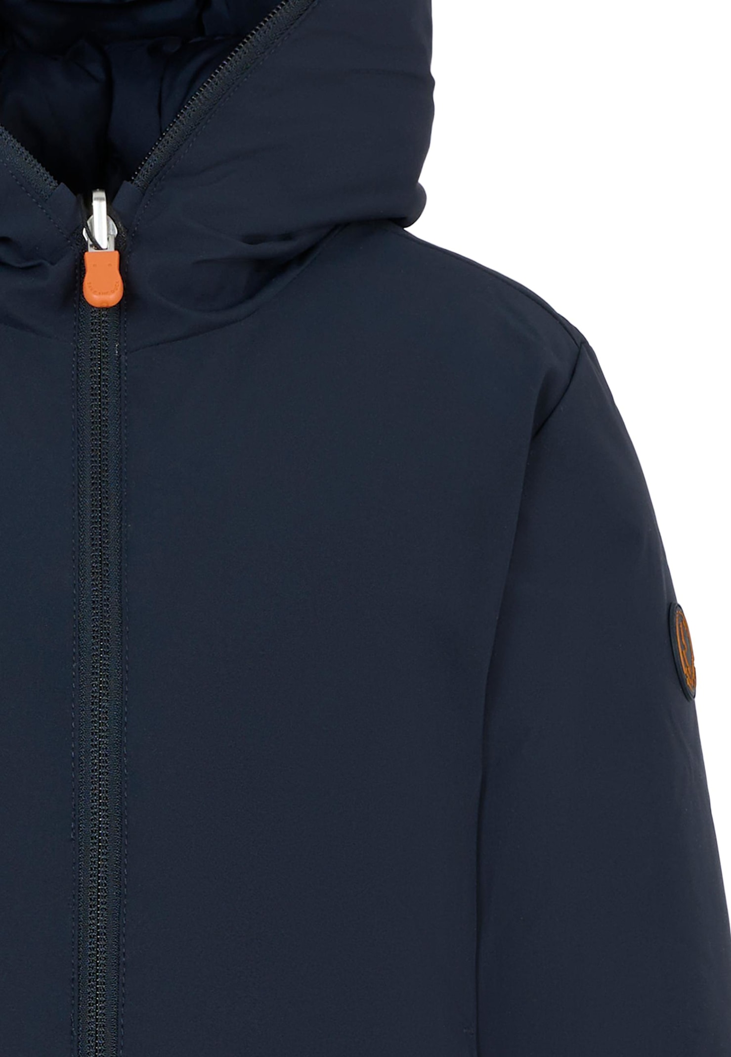 Save The Duck Blue Reversible Down Jacket Oliver For Boy With Logo In Blue