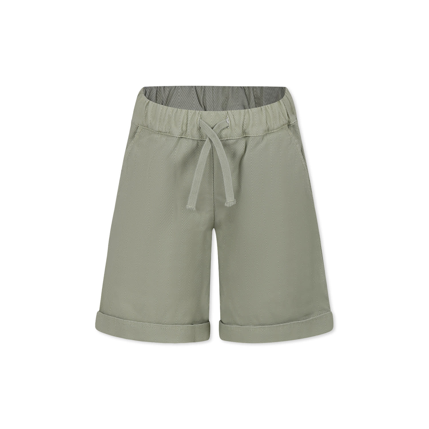 Dondup Elastic Waist Shorts In Beige