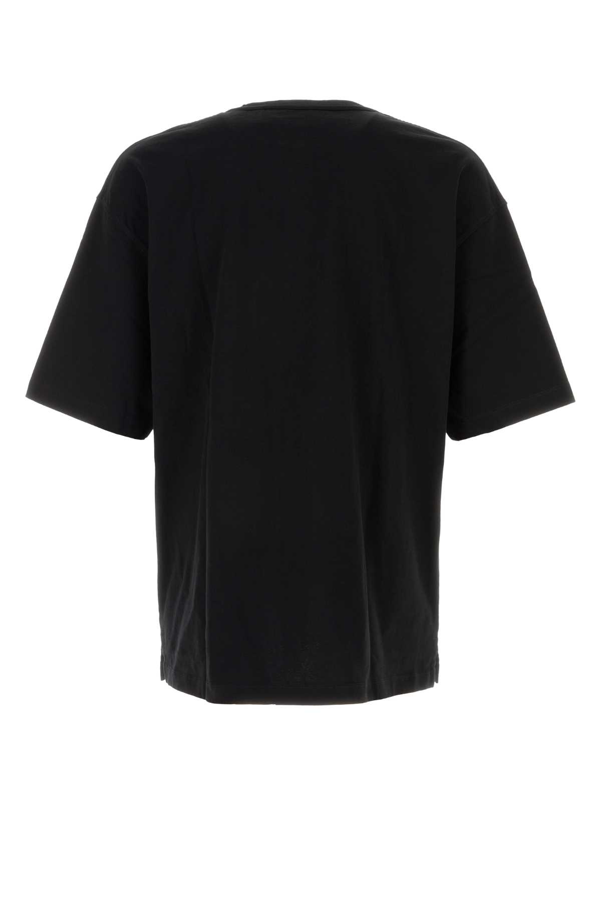 Lemaire T-shirt Aus Baumwolle Und Seide In Black