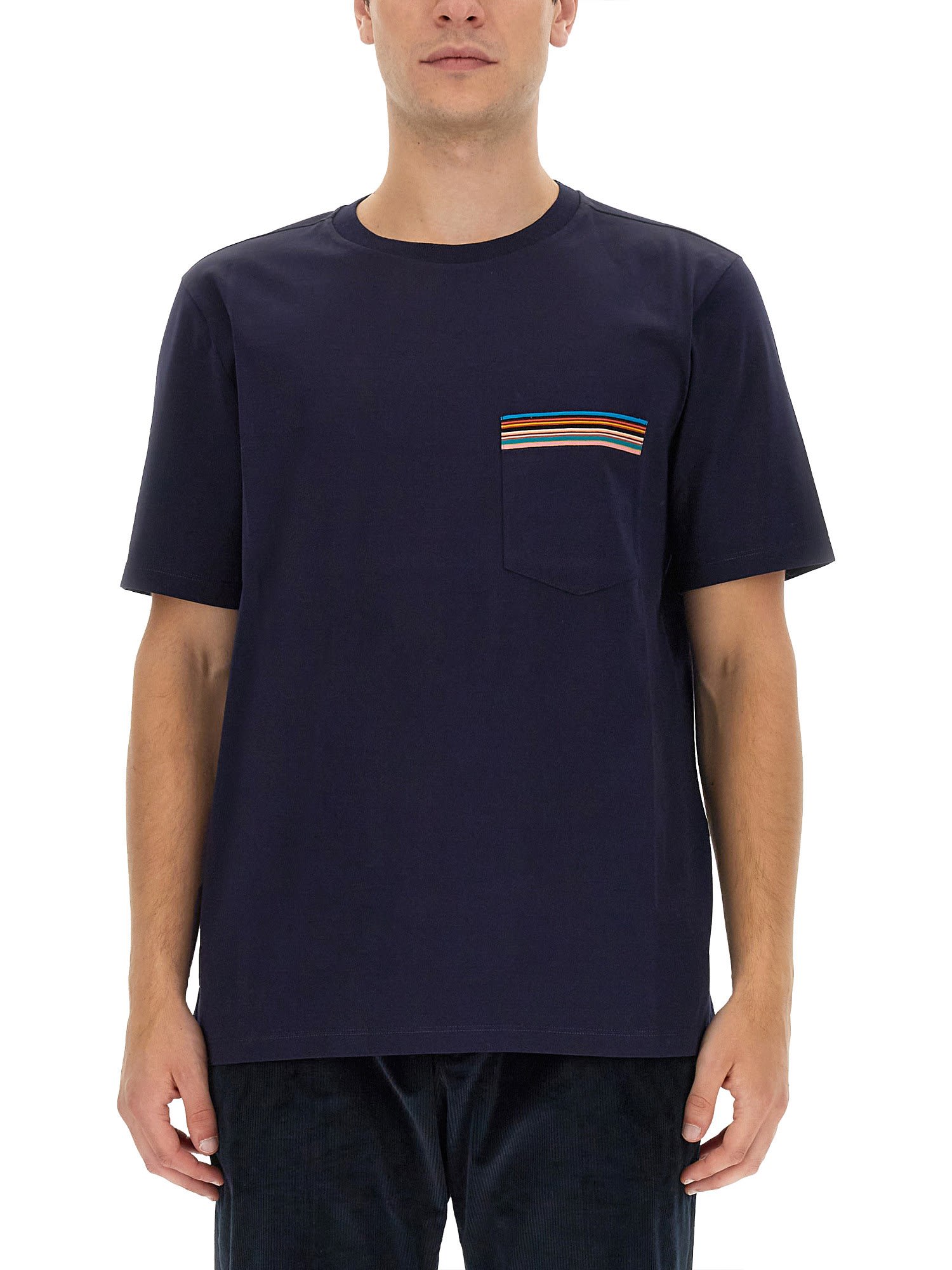 Shop Paul Smith Signature Stripe T-shirt In Blu
