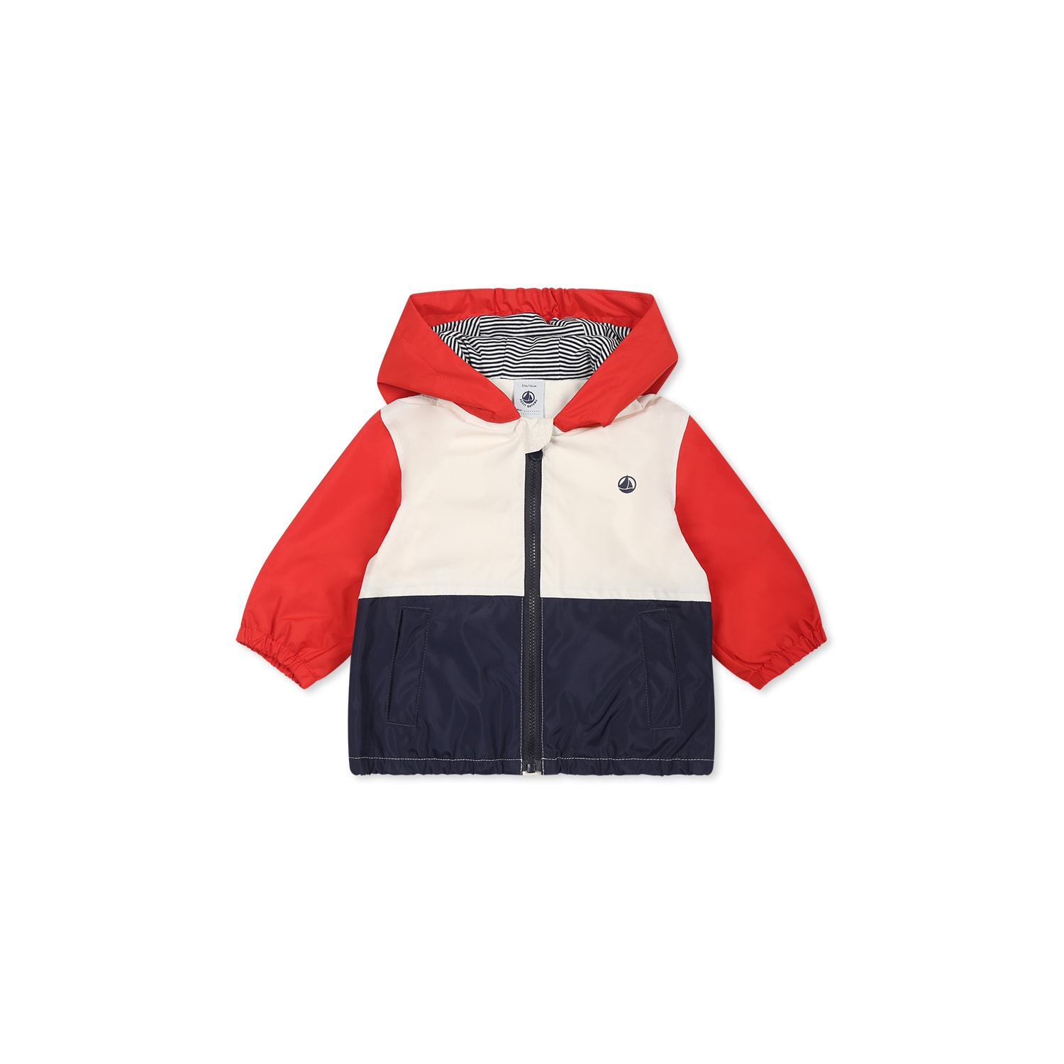 Petit Bateau Color Block Windbreaker In Multicolor