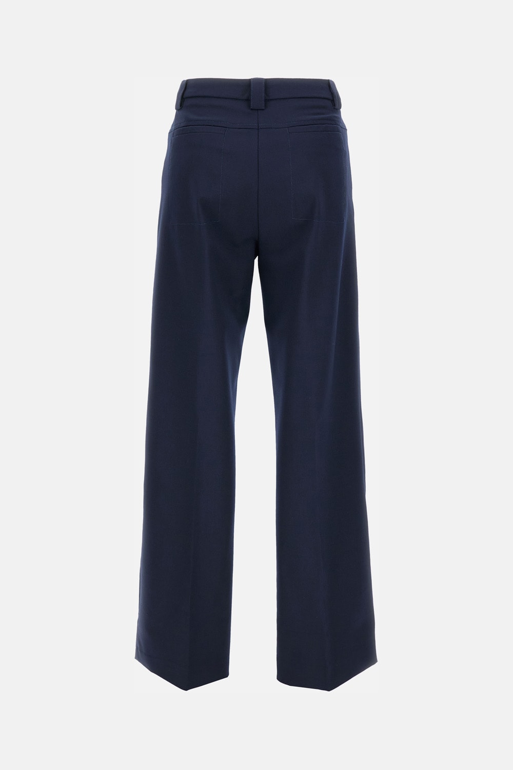 The Latest Wide Trousers With Classic Front Closure In Blue