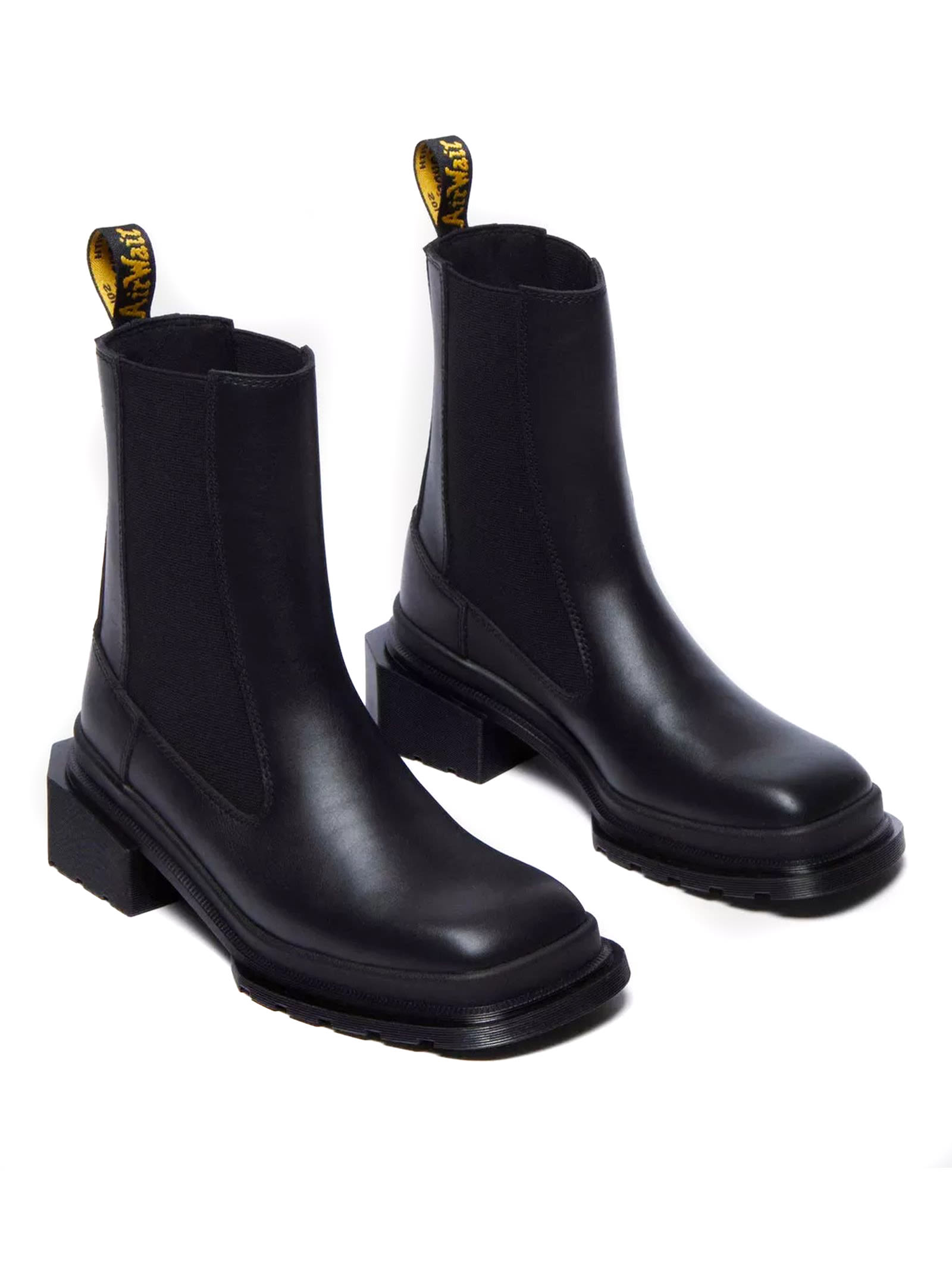 Shop Dr. Martens' Maybole Square Toe Leather Chelsea Boots In Black