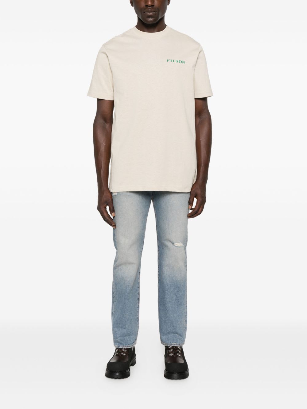 Filson Printed Cotton T-shirt In Neutral