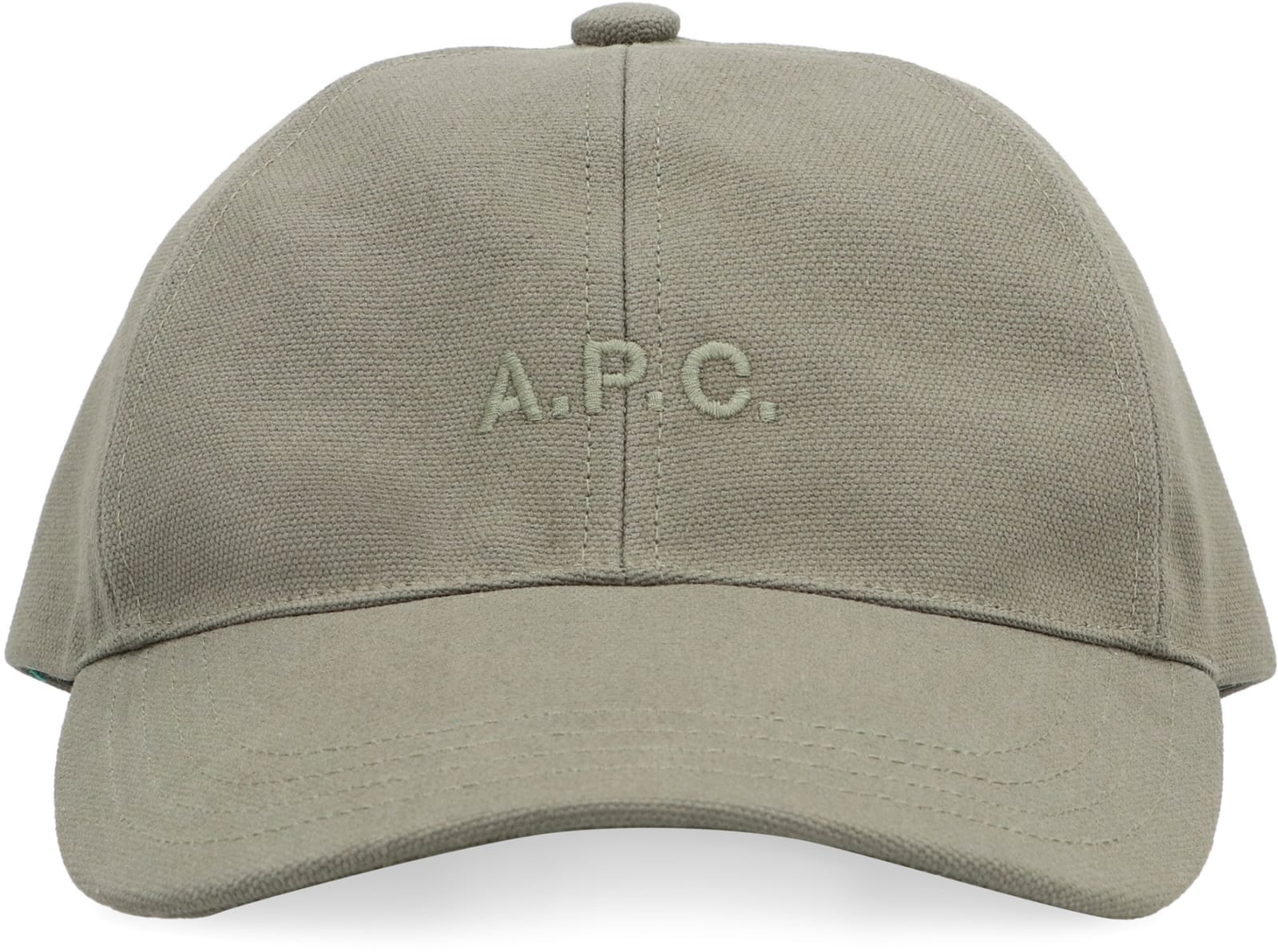 Shop Apc Charlie Embroidered Baseball Cap In Green