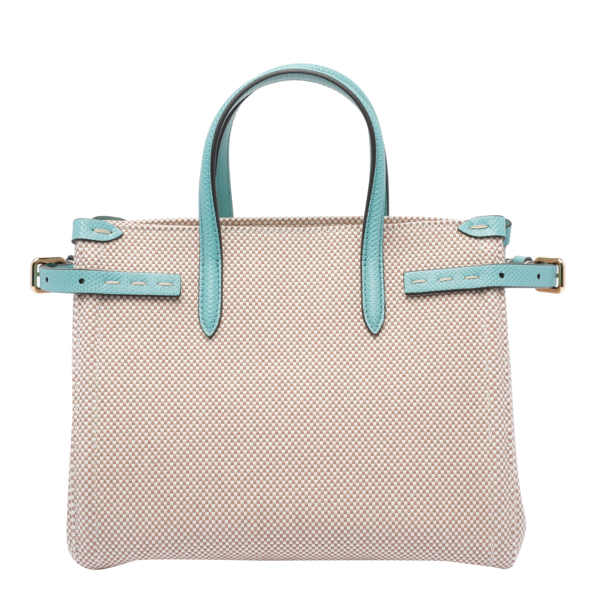 Valentino Antibes Canvas And Karung Shopping Tote Bag In Beige