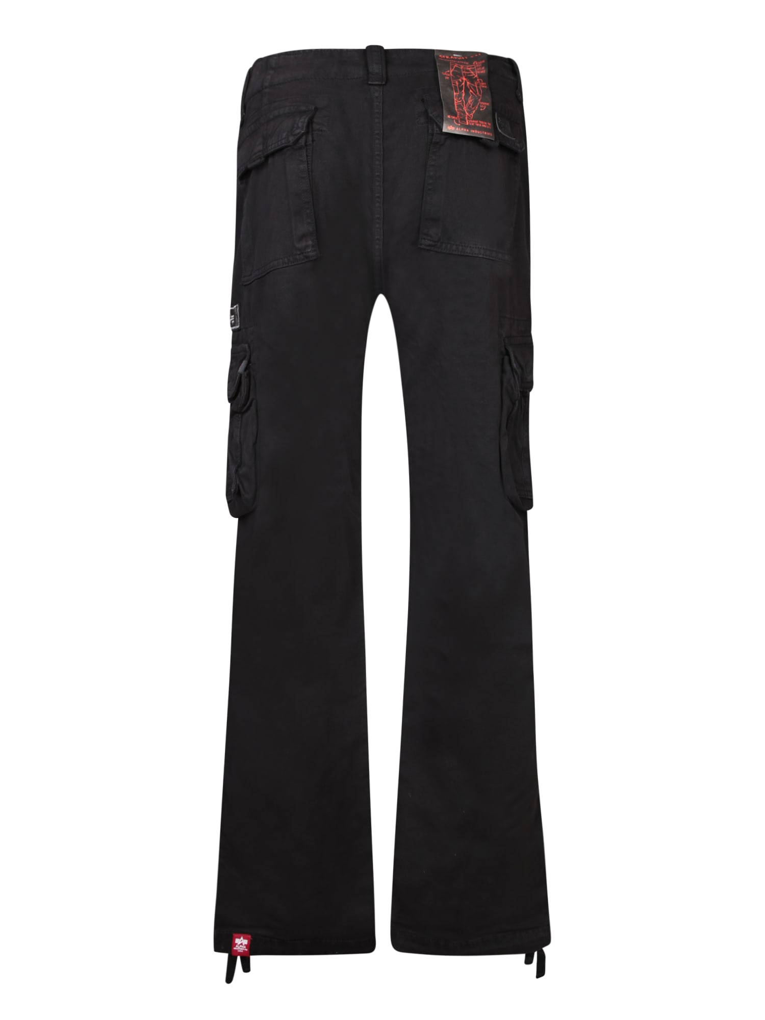 Shop Alpha Industries Jet Black Trousers