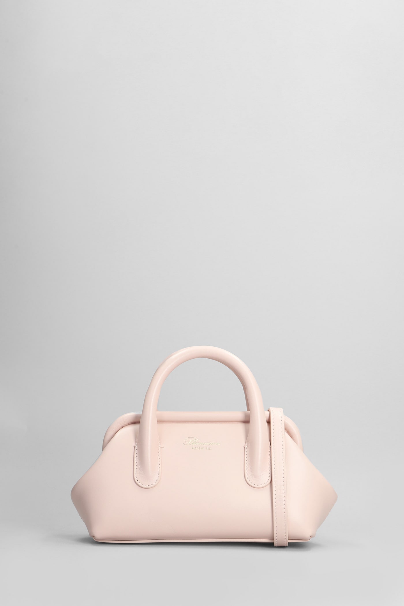 Pink Leather Top Handle Bag