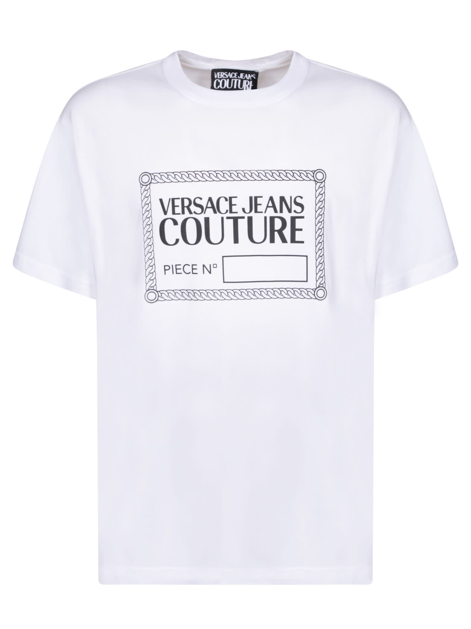 Shop Versace Jeans Couture Front Logo White T-shirt By