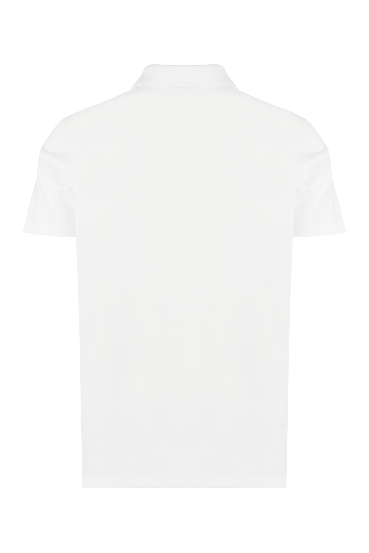 Shop Paul&amp;shark Short Sleeve Cotton Polo Shirt In Ivory