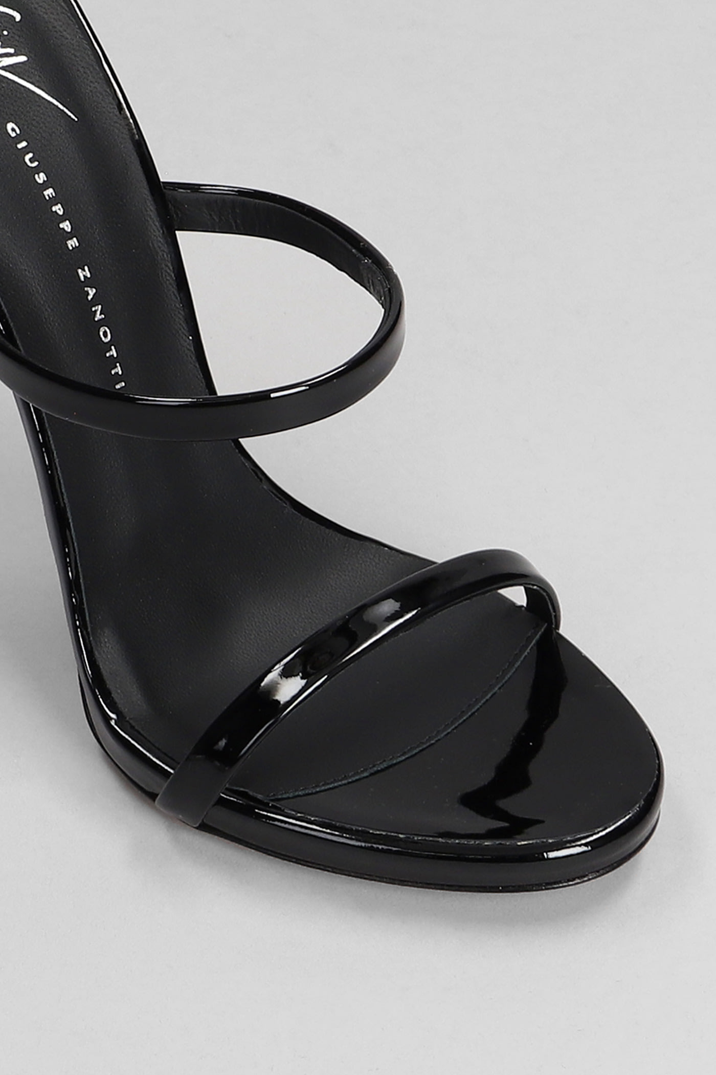 Shop Giuseppe Zanotti Harmony Sandals In Black Patent Leather