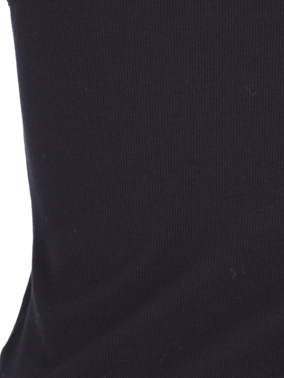Palm Angels Logo Embroidered Ribbed Tank Top In Black