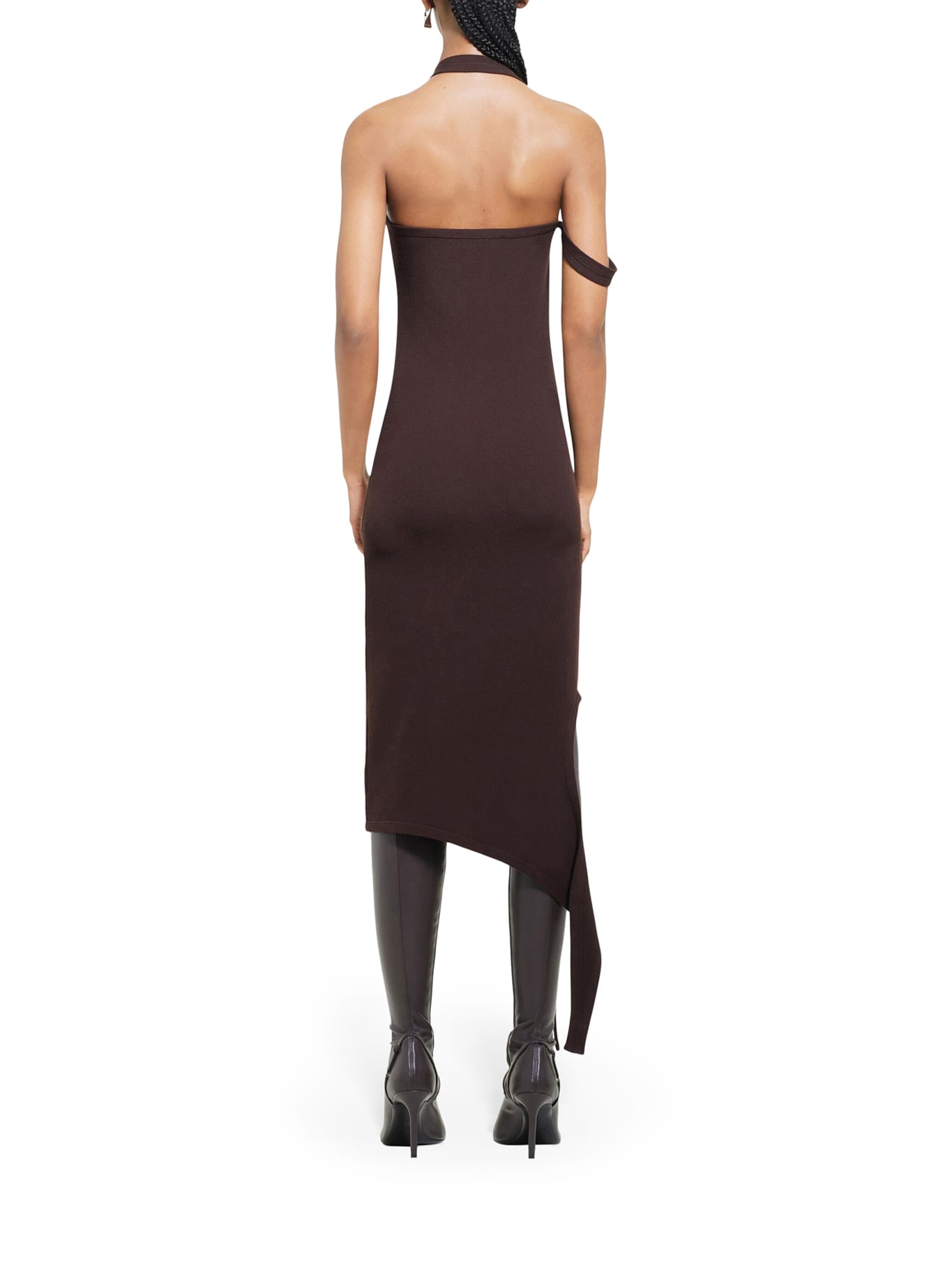 Courrèges Knit Dress In Brown