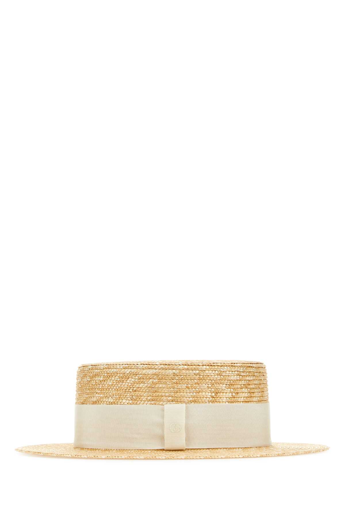 Shop Gucci Raffia Hat In Grezzobianco