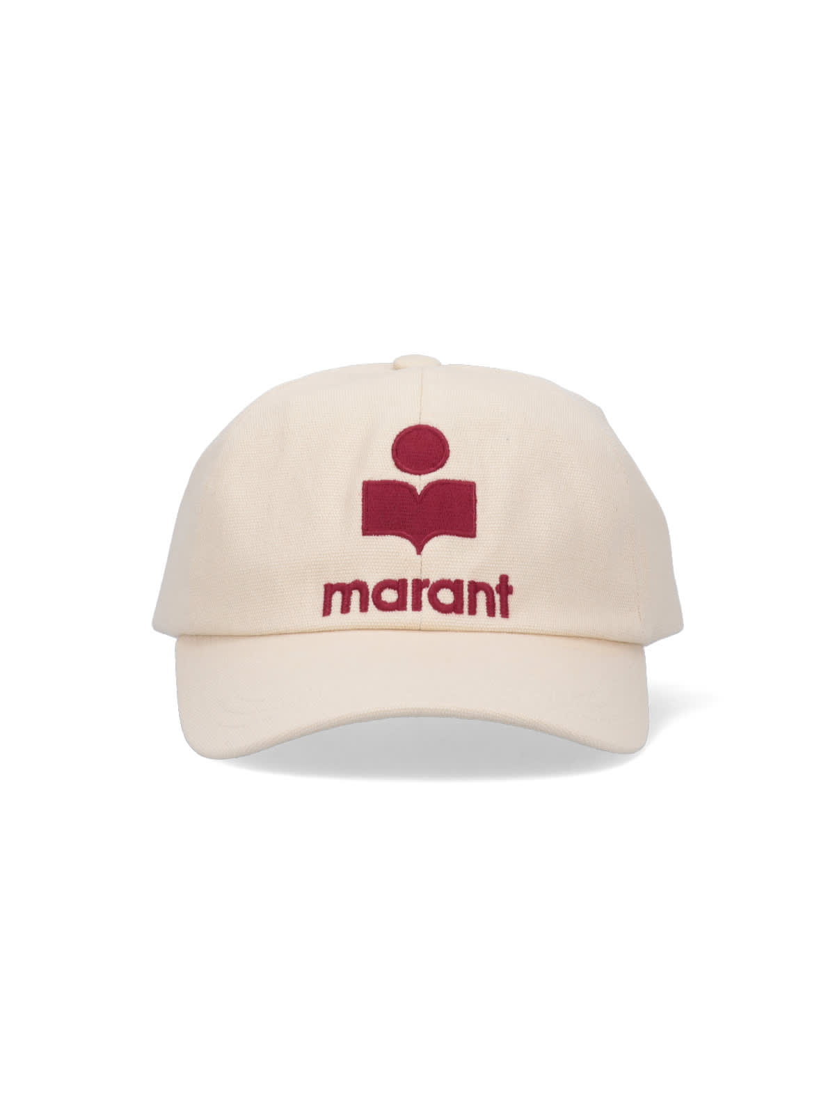 Isabel Marant Logo Baseball Hat In Crema