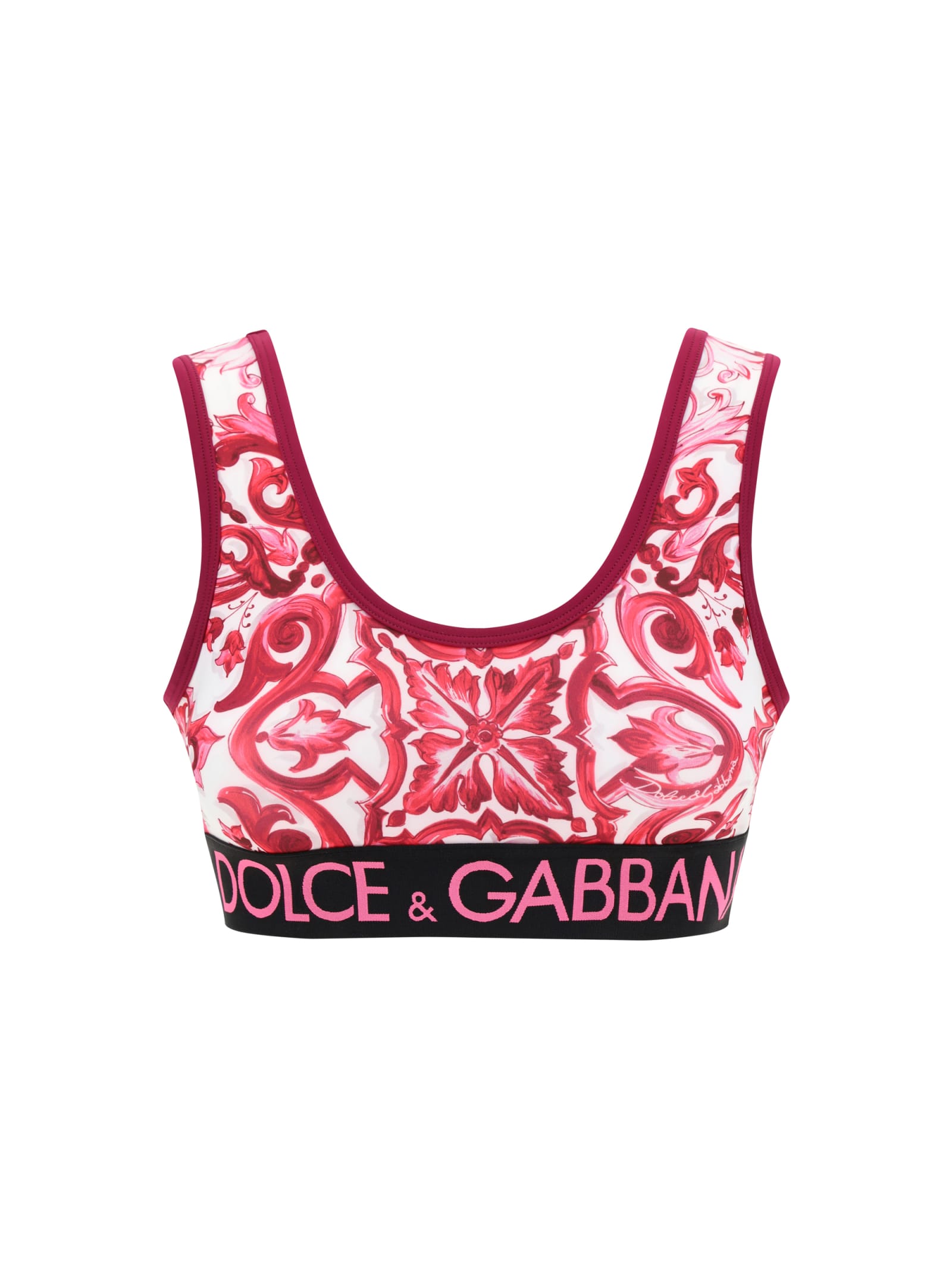 Shop Dolce & Gabbana Sporty Top In Red