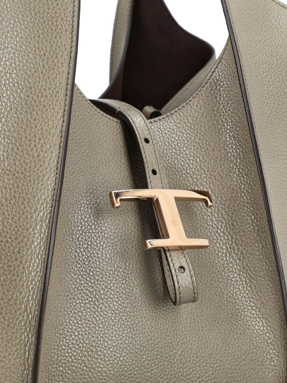 Tod's Tods Medium Leather Tote Bag In Gray