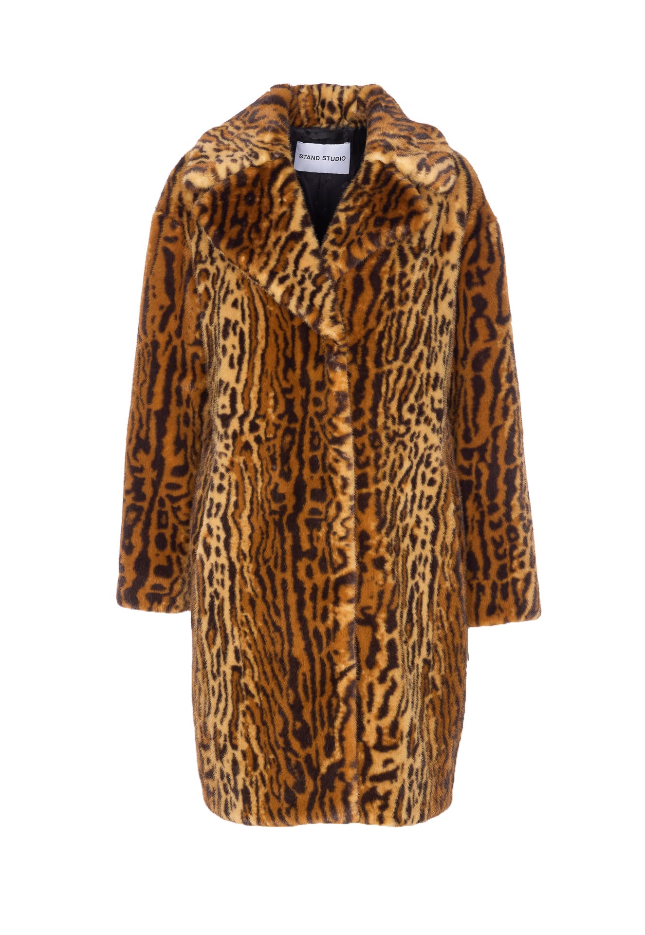 Stand Studio Camille Cocoon Coat In Brown