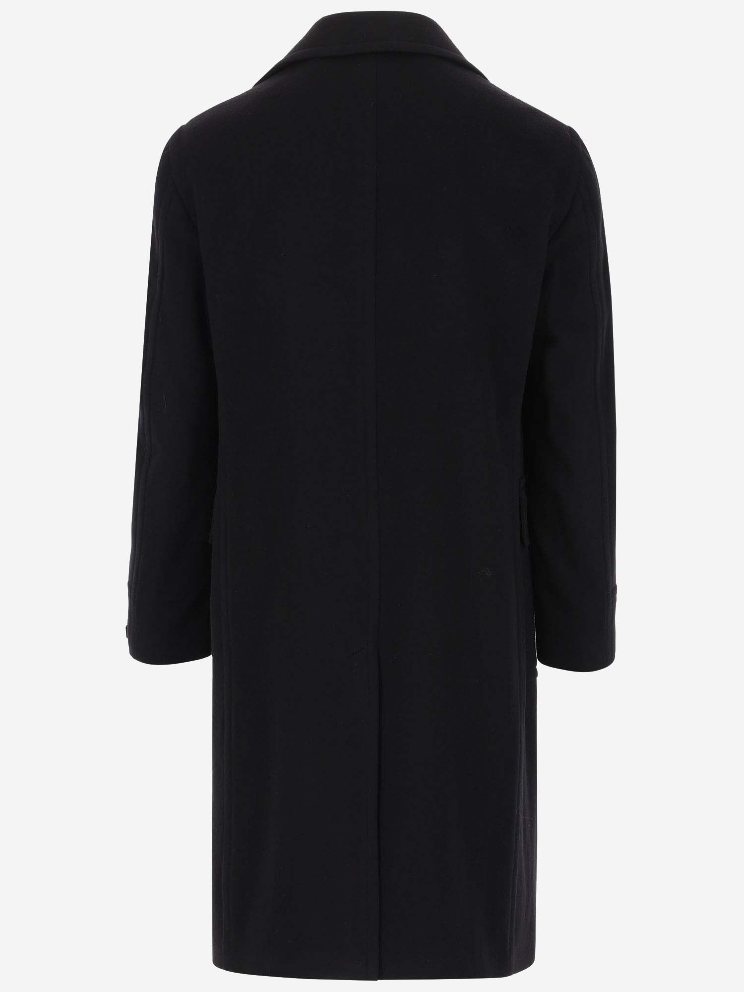 Shop Tagliatore Wool And Cashmere Coat In Black