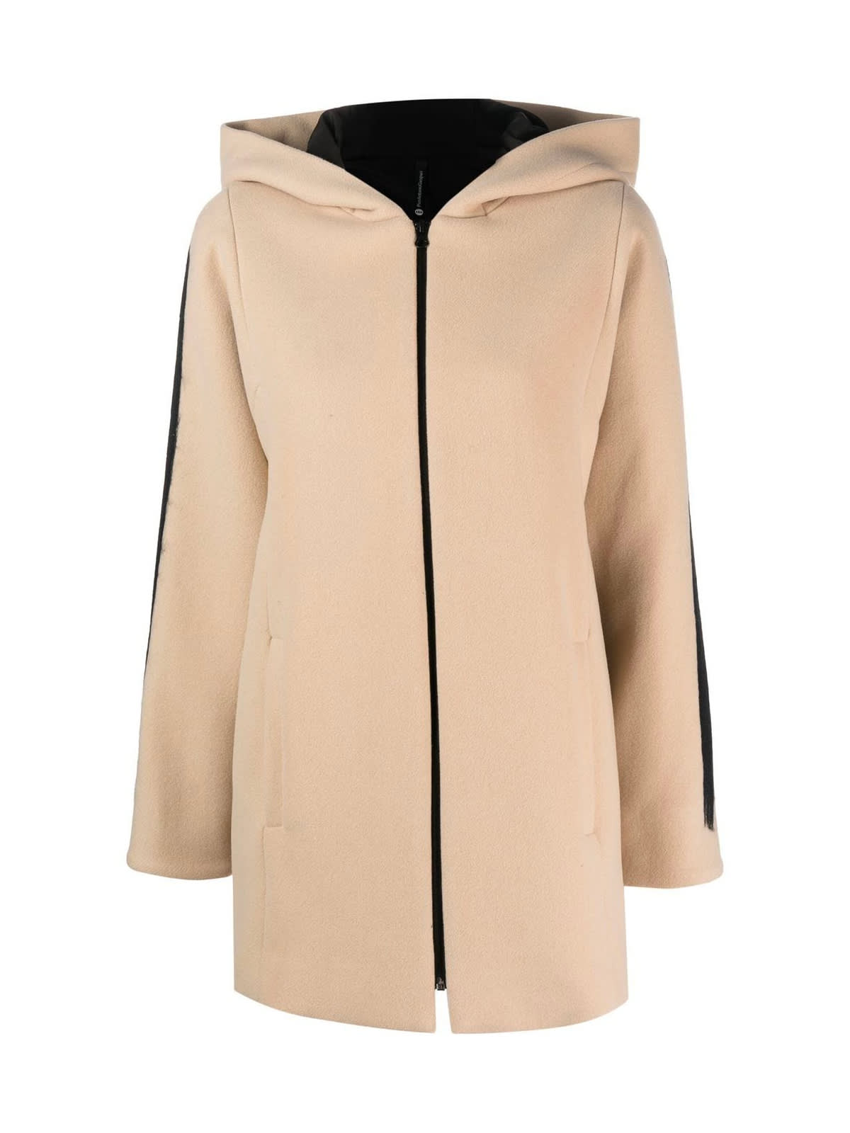Pierantonio Gaspari Hooded Parka In Sand Black