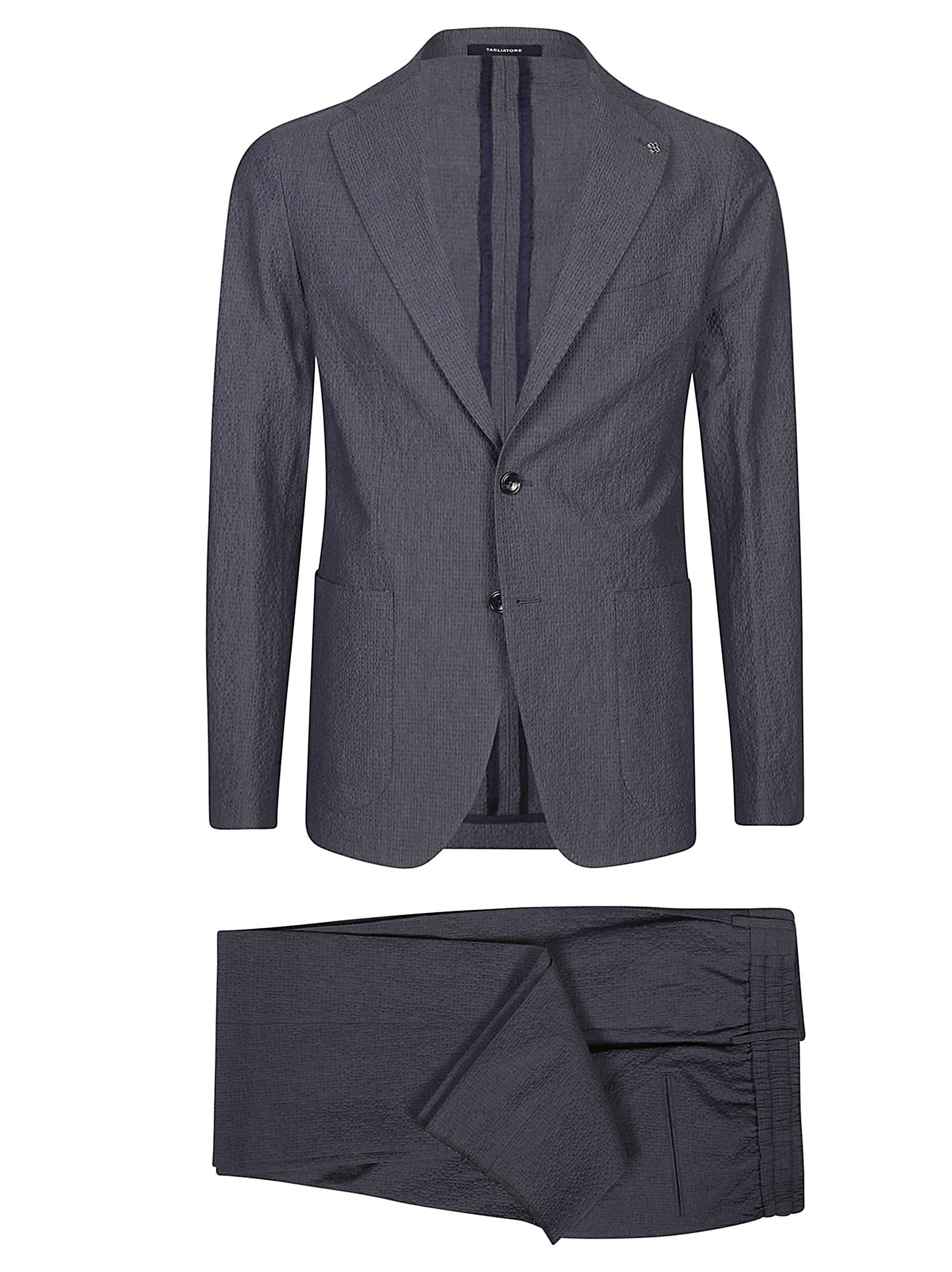 Shop Tagliatore Suit In Blu