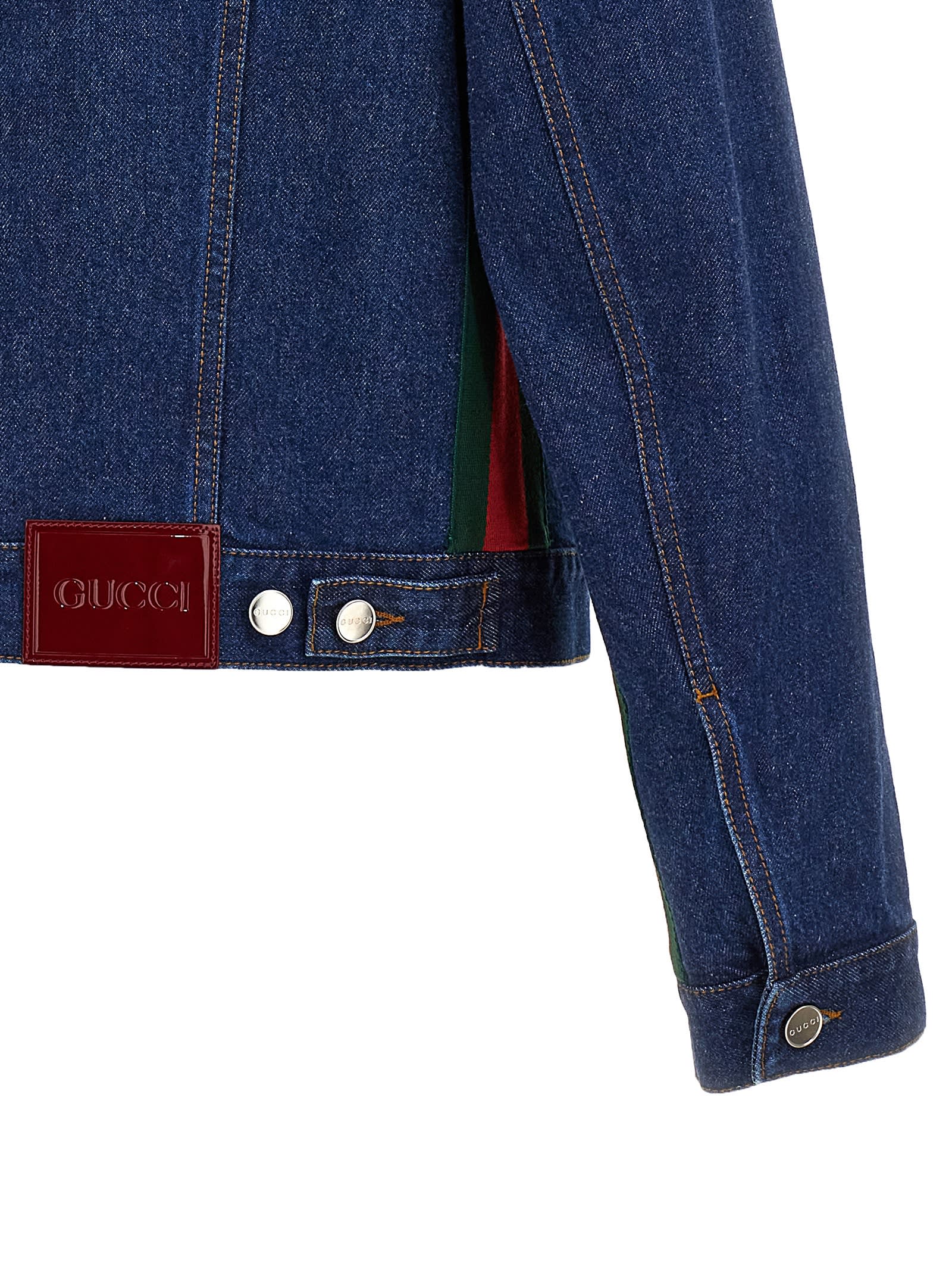 Shop Gucci Denim Jacket In Blue