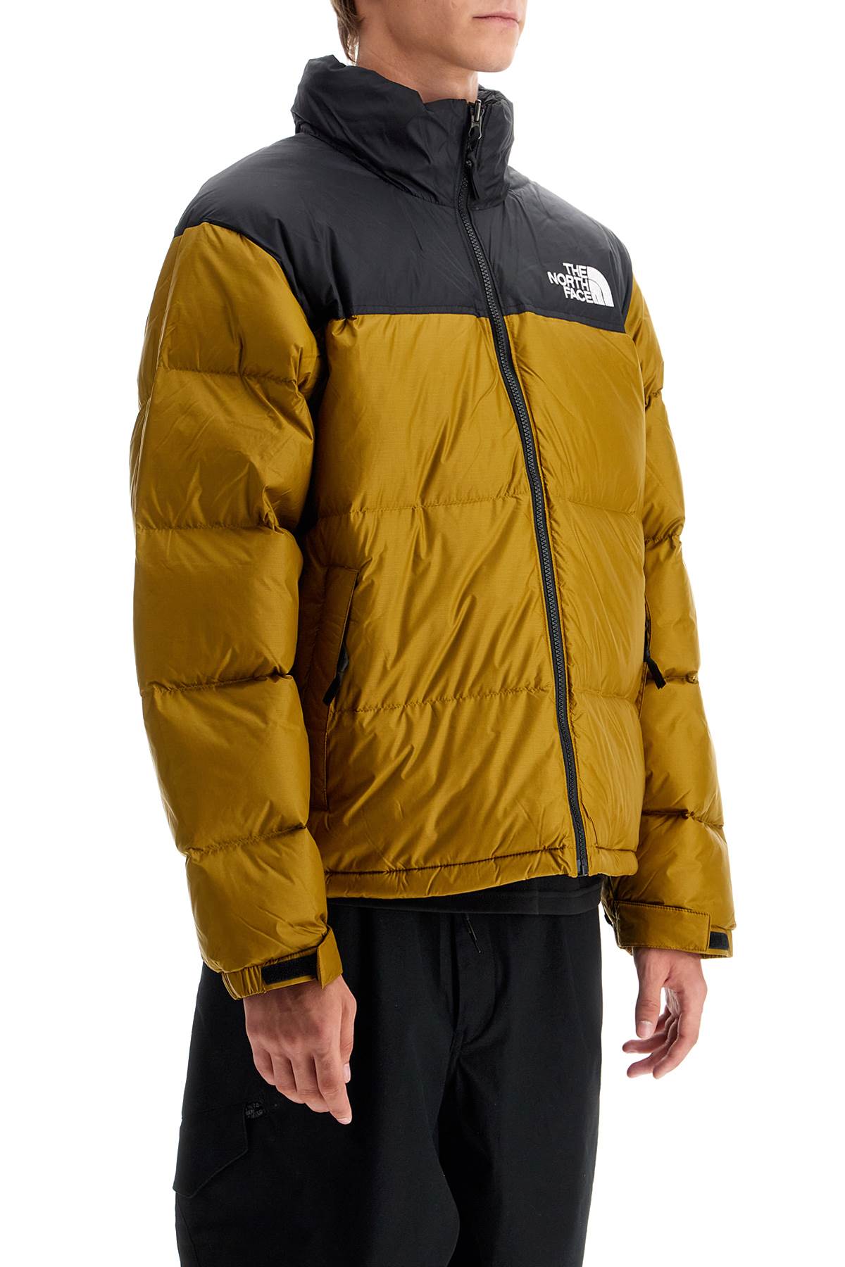 Shop The North Face 1996 Retro Nuptse Down Jacket In Moss Green/tnf Black (khaki)