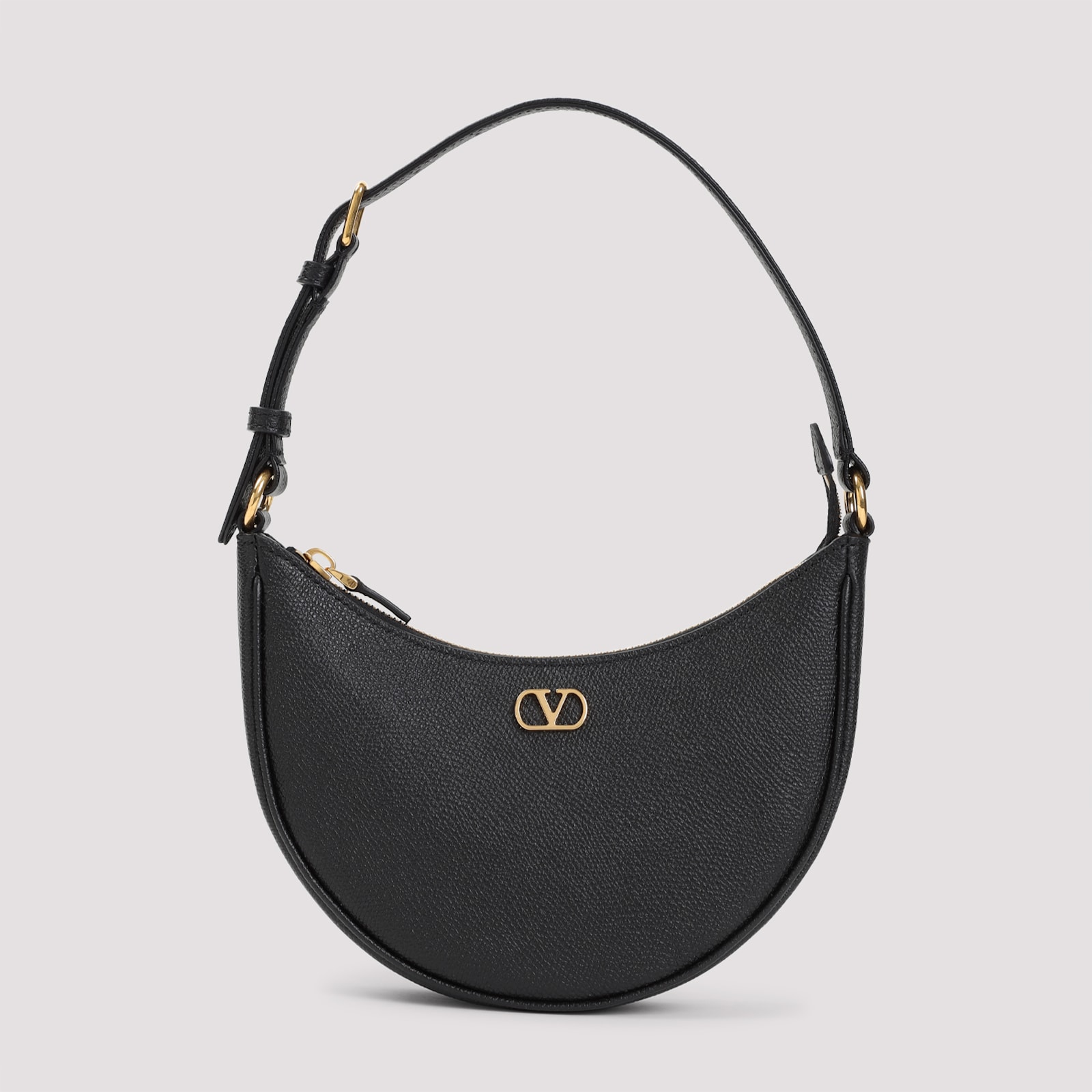 Valentino Garavani Women Vlogo Signature Leather Shoulder Bag In No Nero