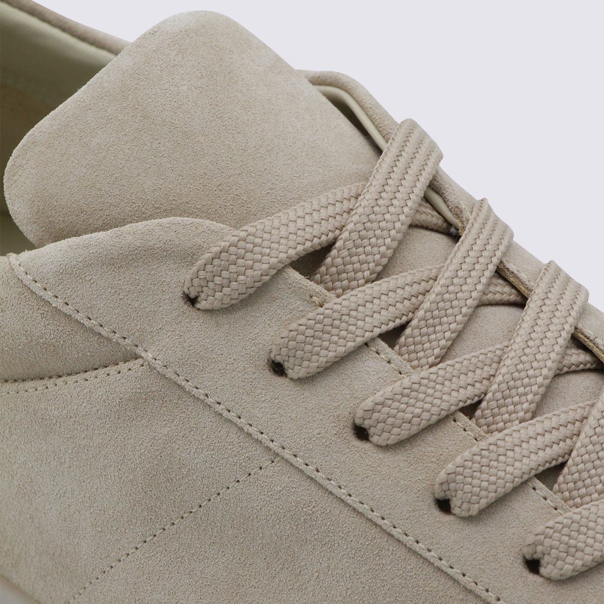 Fear Of God Suede Sneakers With Rubber Sole And Round Toe In Neutral