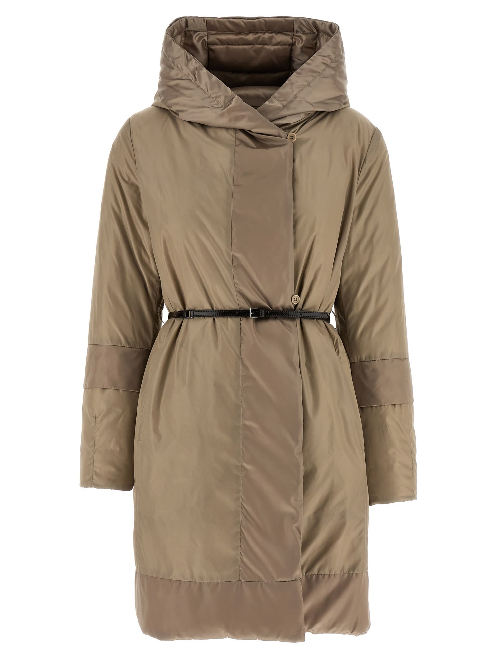 Max Mara The Cube Novef Reversible Down Jacket In Brown