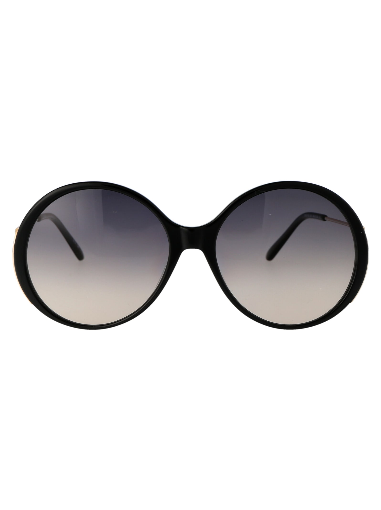 Shop Chloé Ch0171s Sunglasses In 001 Black Gold Grey