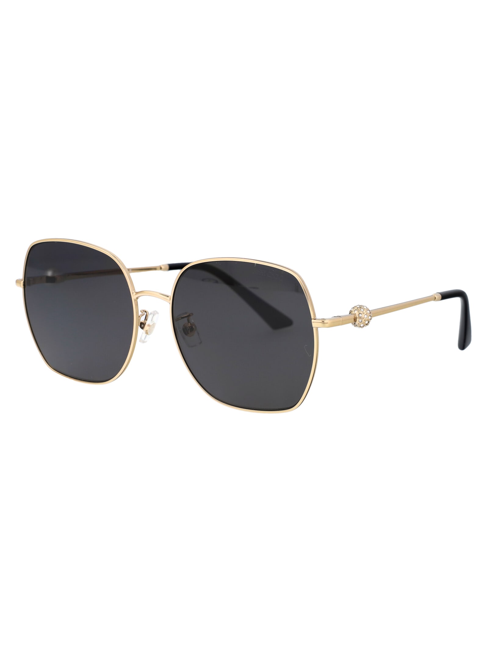 Jimmy Choo Crystal-embellished Sunglasses In Gray