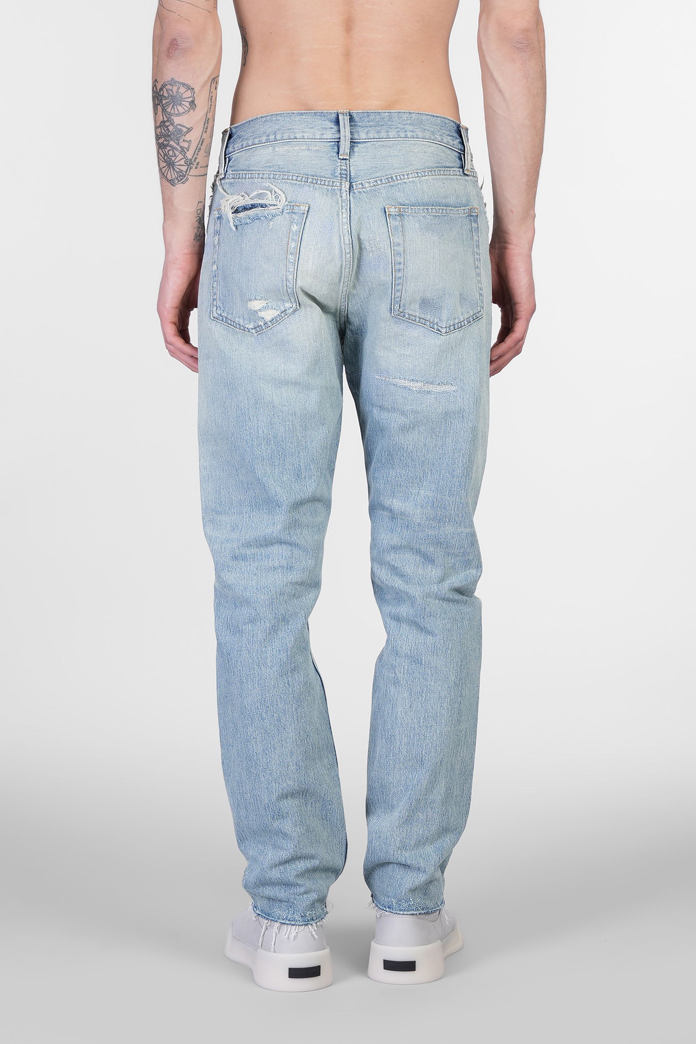 Shop Fear Of God Jeans In Blue Cotton