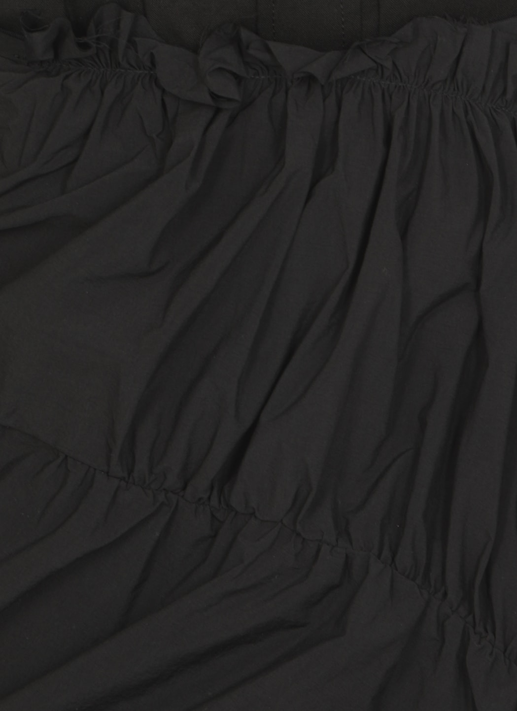 Shop Yohji Yamamoto Draped Skirt In Black