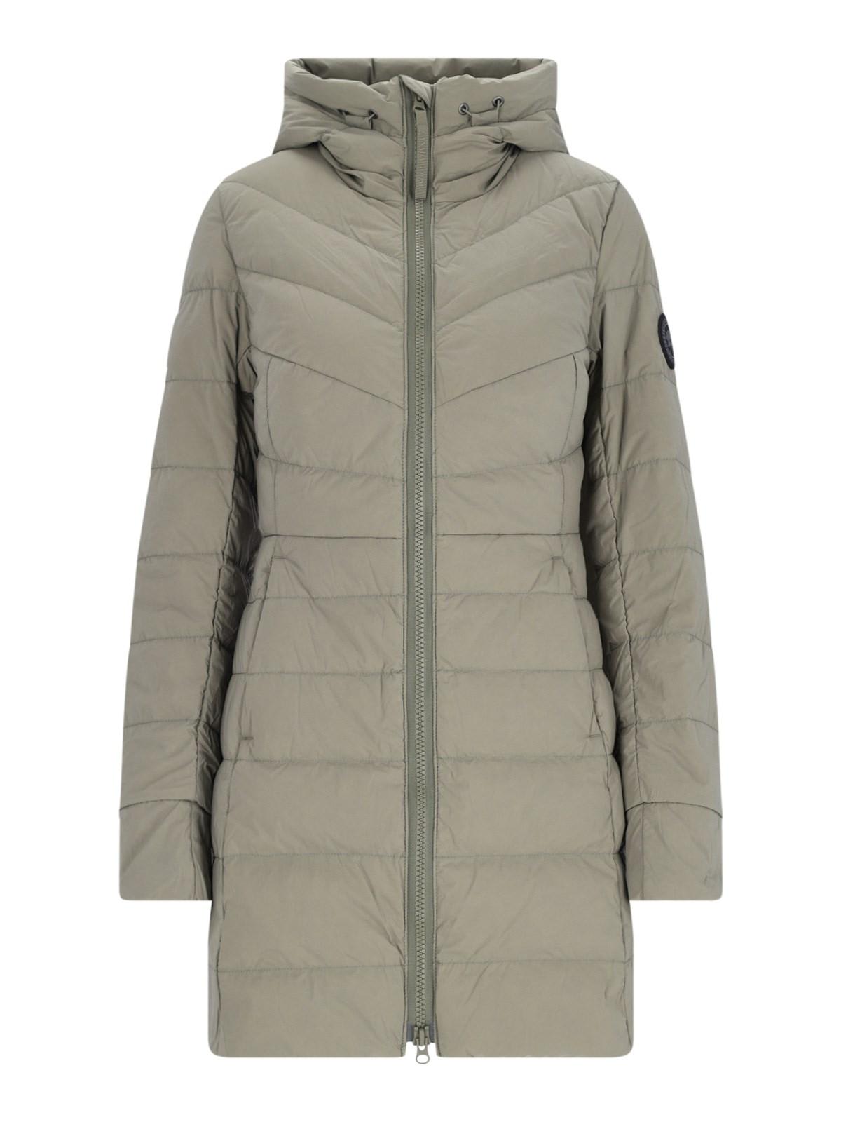 Shop Canada Goose Clair Hooded Coat In Grey