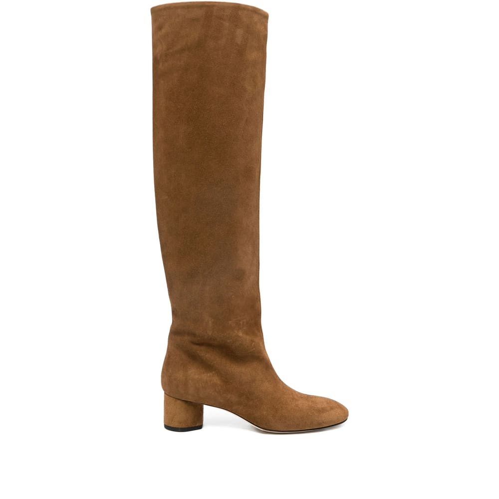 Aeyde Willa Suede Over-the-knee Boots In Brown
