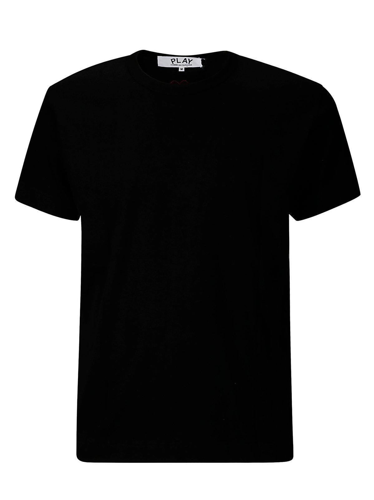 Comme Des Garçons Play T-shirt With Heart Application In Black