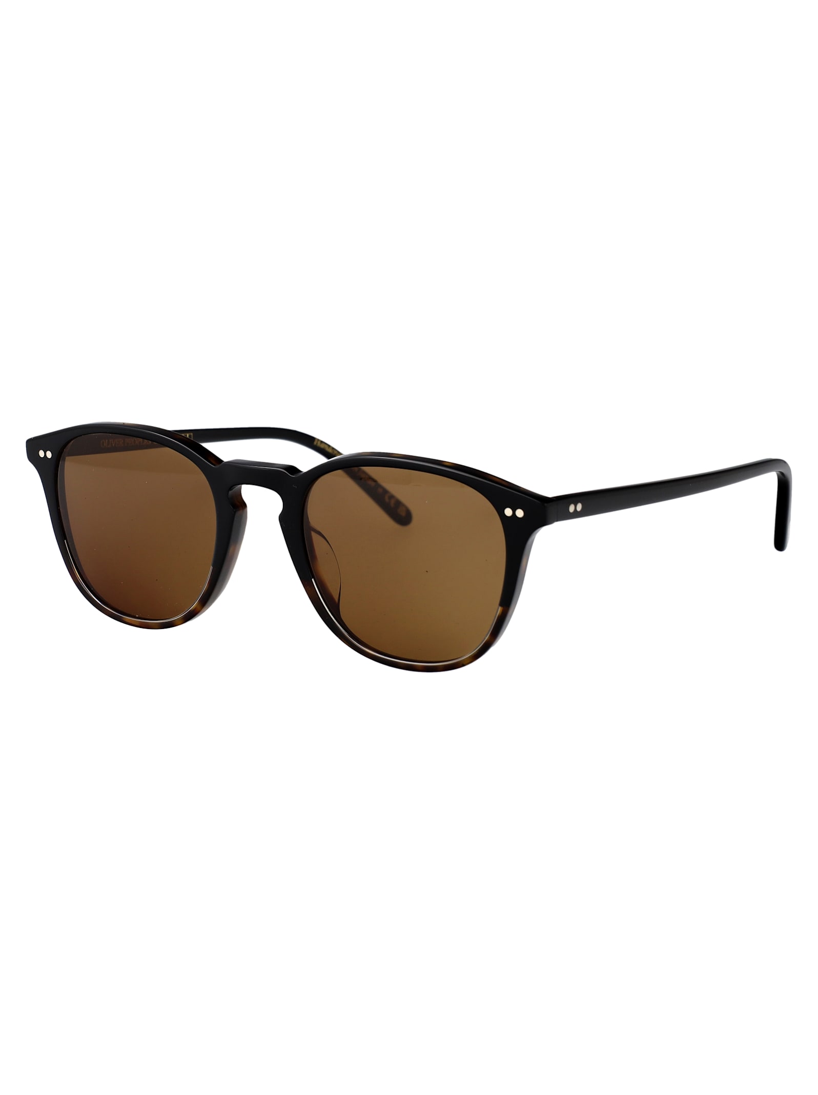 Oliver Peoples Ov5004su Riley Sun Acetate Round Sunglasses In Black