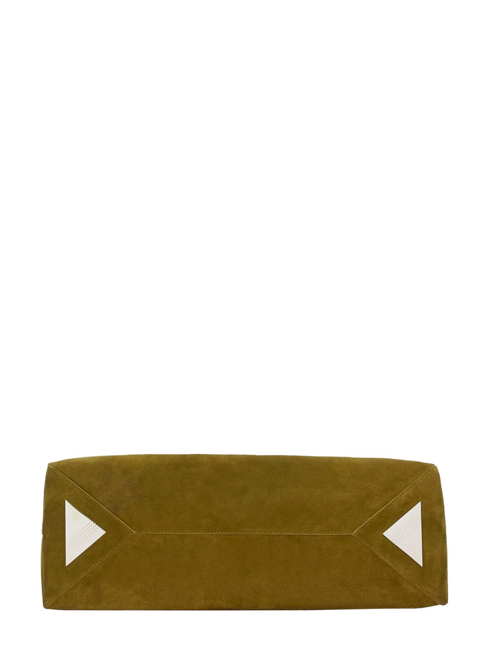 Attico La Passeggiata Green Shoulder Bag With Two Top Handles In Leather Suede Woman