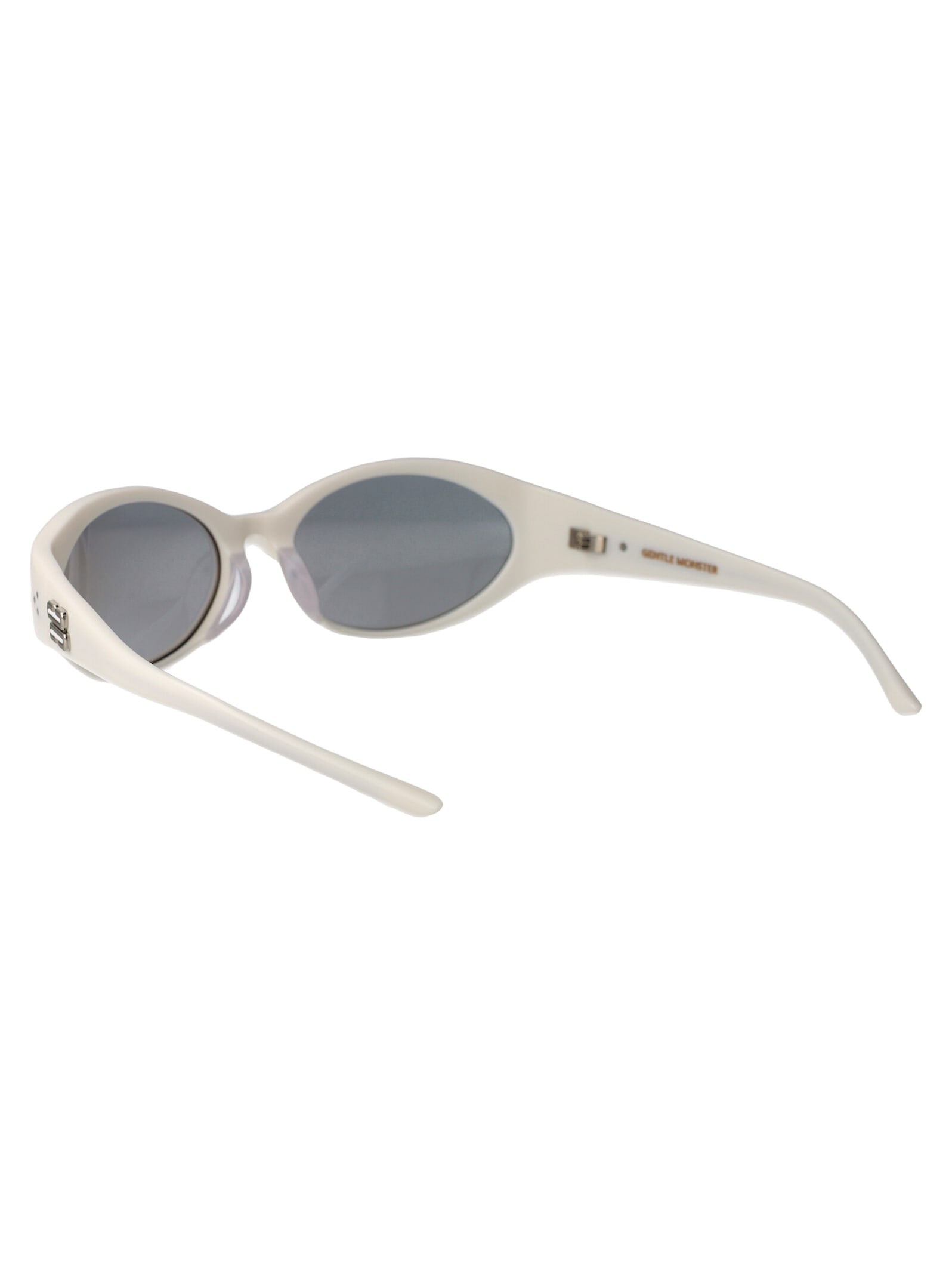 Shop Gentle Monster Sphere Sunglasses In W2 White