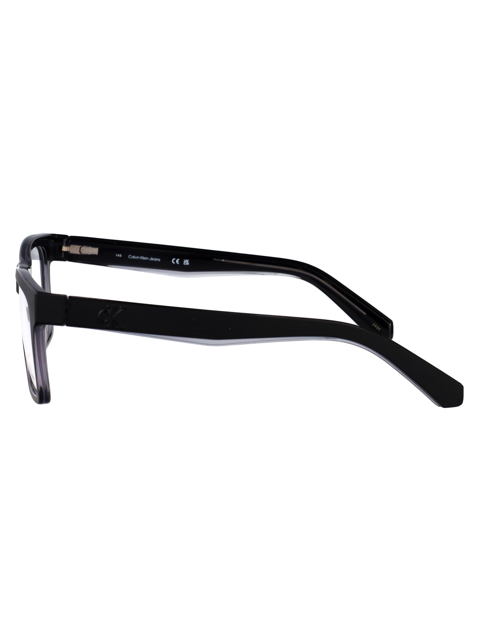Calvin Klein Jeans Est.1978 Calvin Klein Jeans Black Acetate Glasses In Black